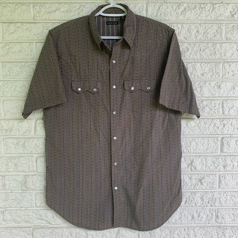 Pearl Snap Button Western Shirt